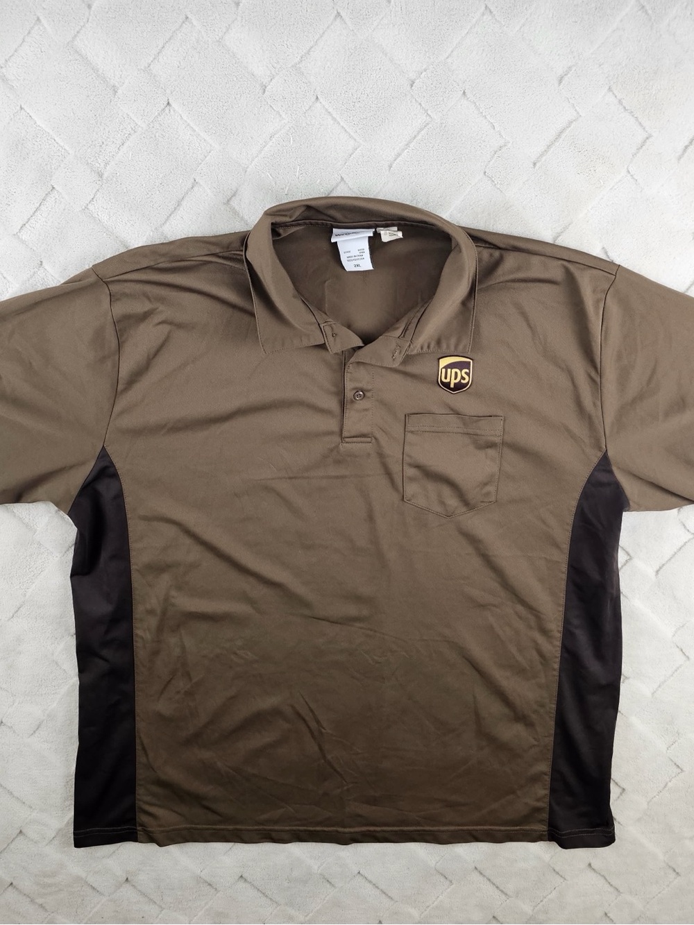 WearGuard UPS Brown Short-Sleeve Polo Shirt Mens 2XL employee uniform